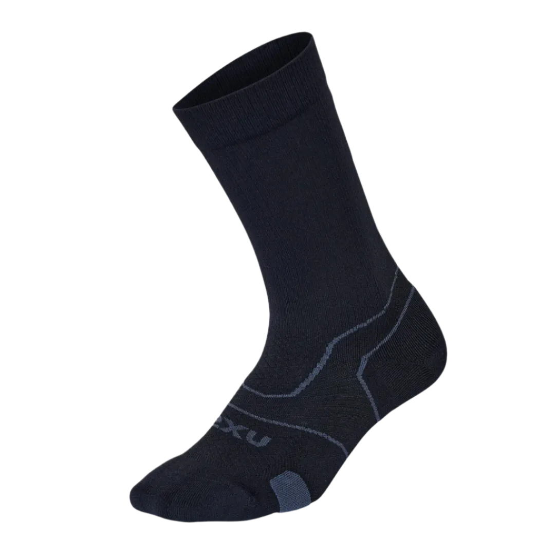 2XU - Vectr Cushion Crew Socks - Black/Titanium