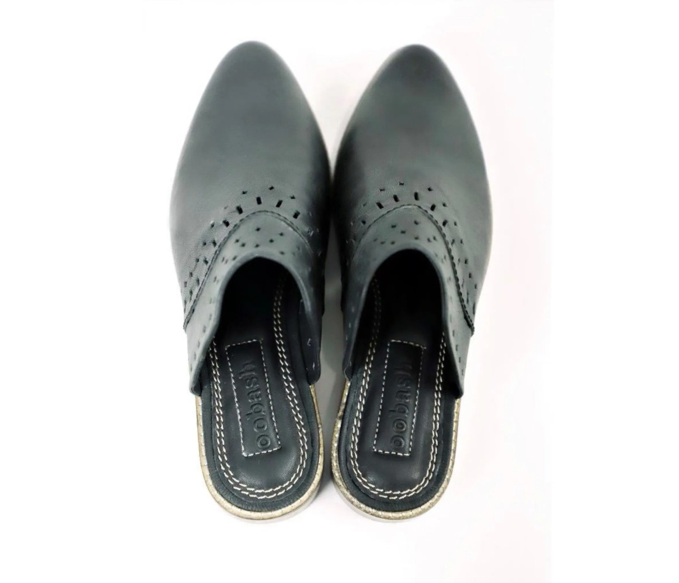 Ali Black Leather Mule