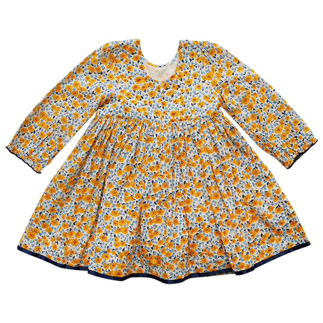 Amma Dress - Golden Daisy Ditsy Floral