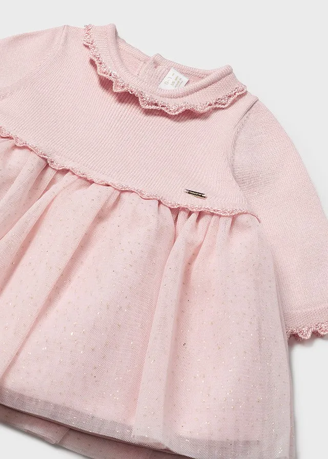 Baby Rose Glitter Tulle Dress - Select Size