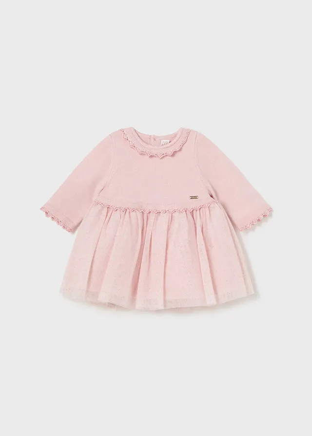 Baby Rose Glitter Tulle Dress - Select Size