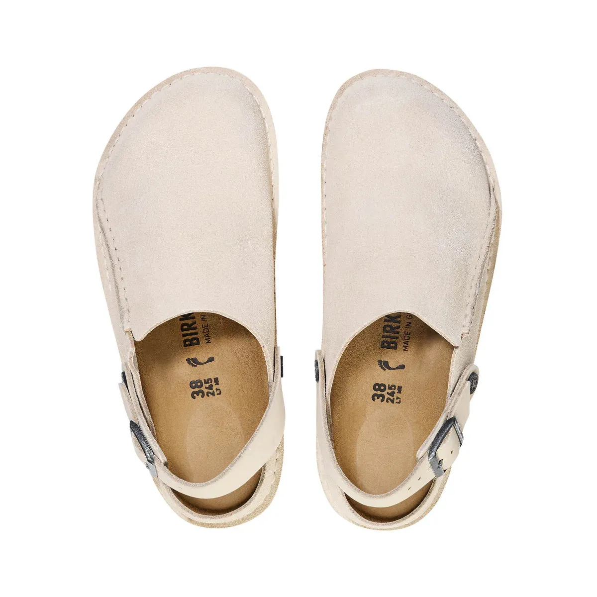 Birkenstock Lutry in Eggshell Suede