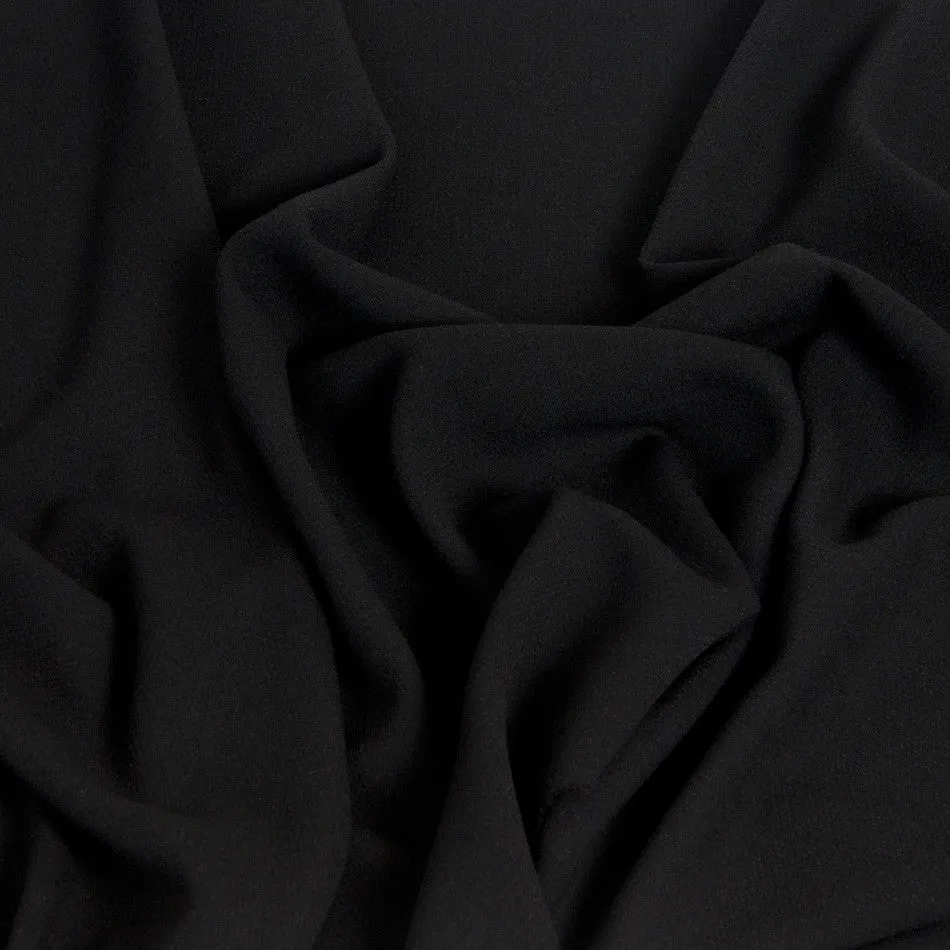 Black Stretchy Crepe Fabric 1512