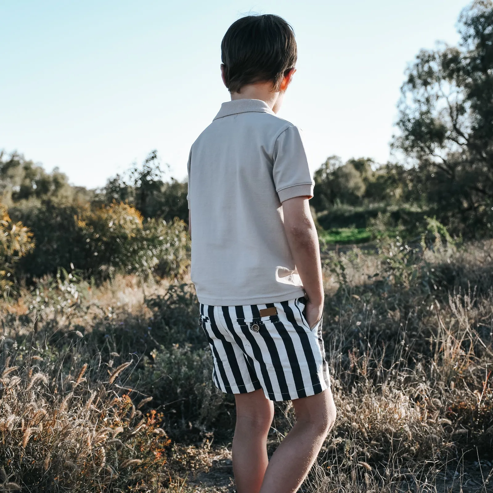 Boys Polo Shirt - Dusty Beige