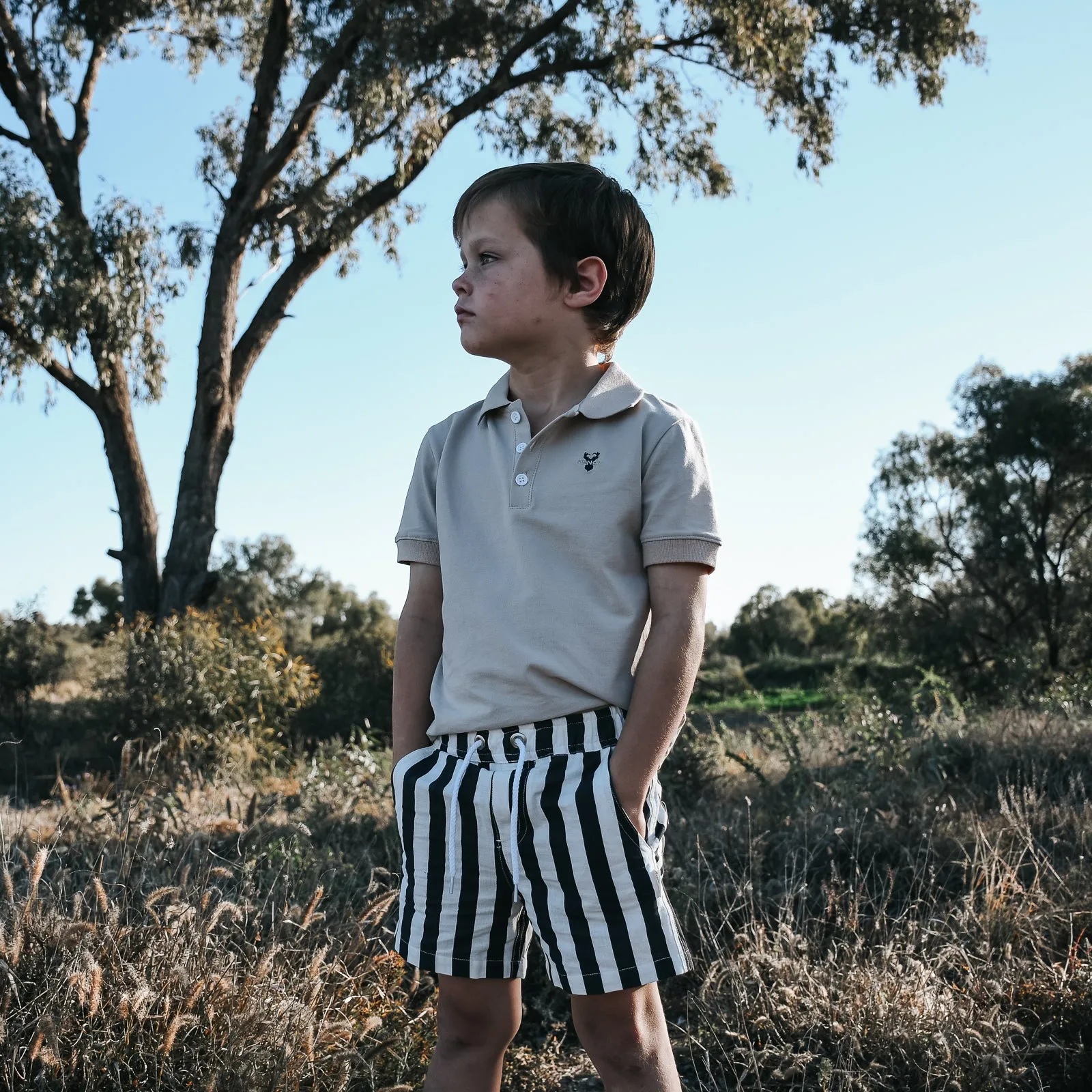 Boys Polo Shirt - Dusty Beige