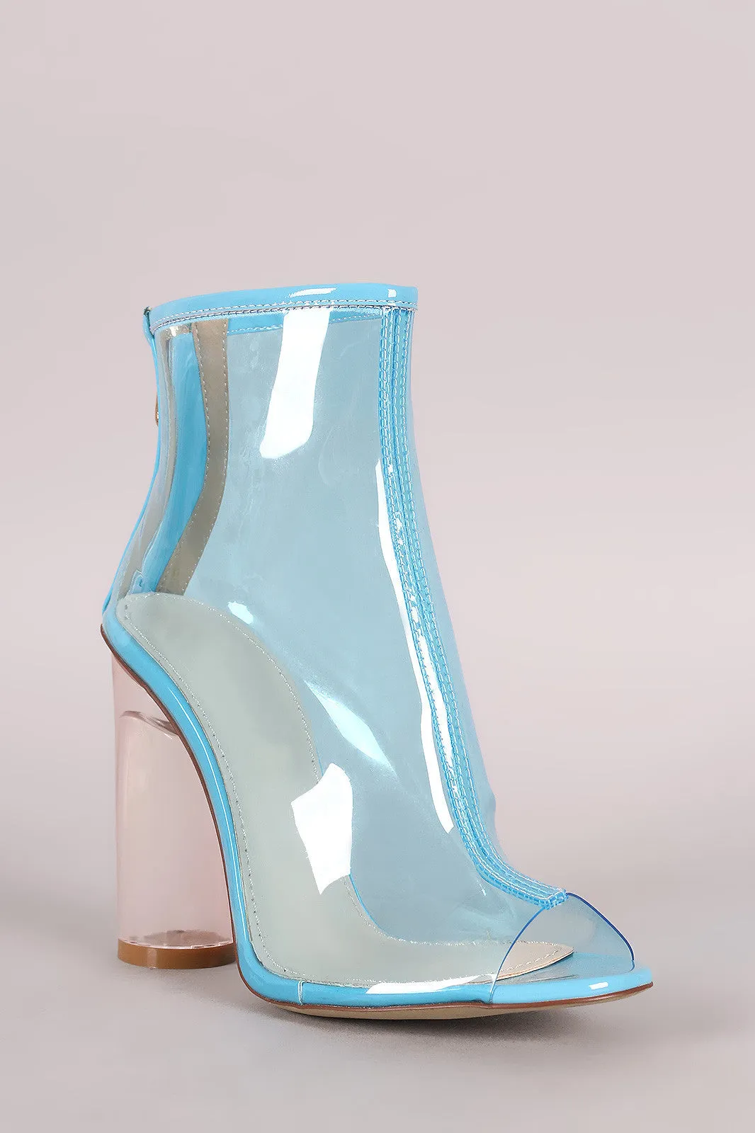 Brooke - Lucite Heel Ankle Boots