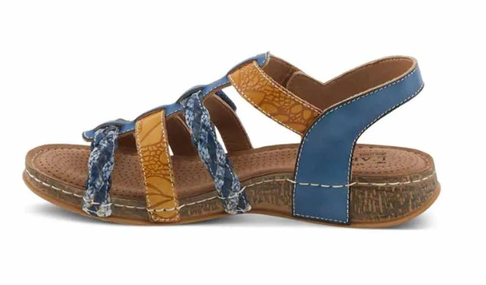 Delila in Blue Multi Leather by L Artiste