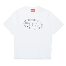 Diesel White Oval Logo T-Shirt