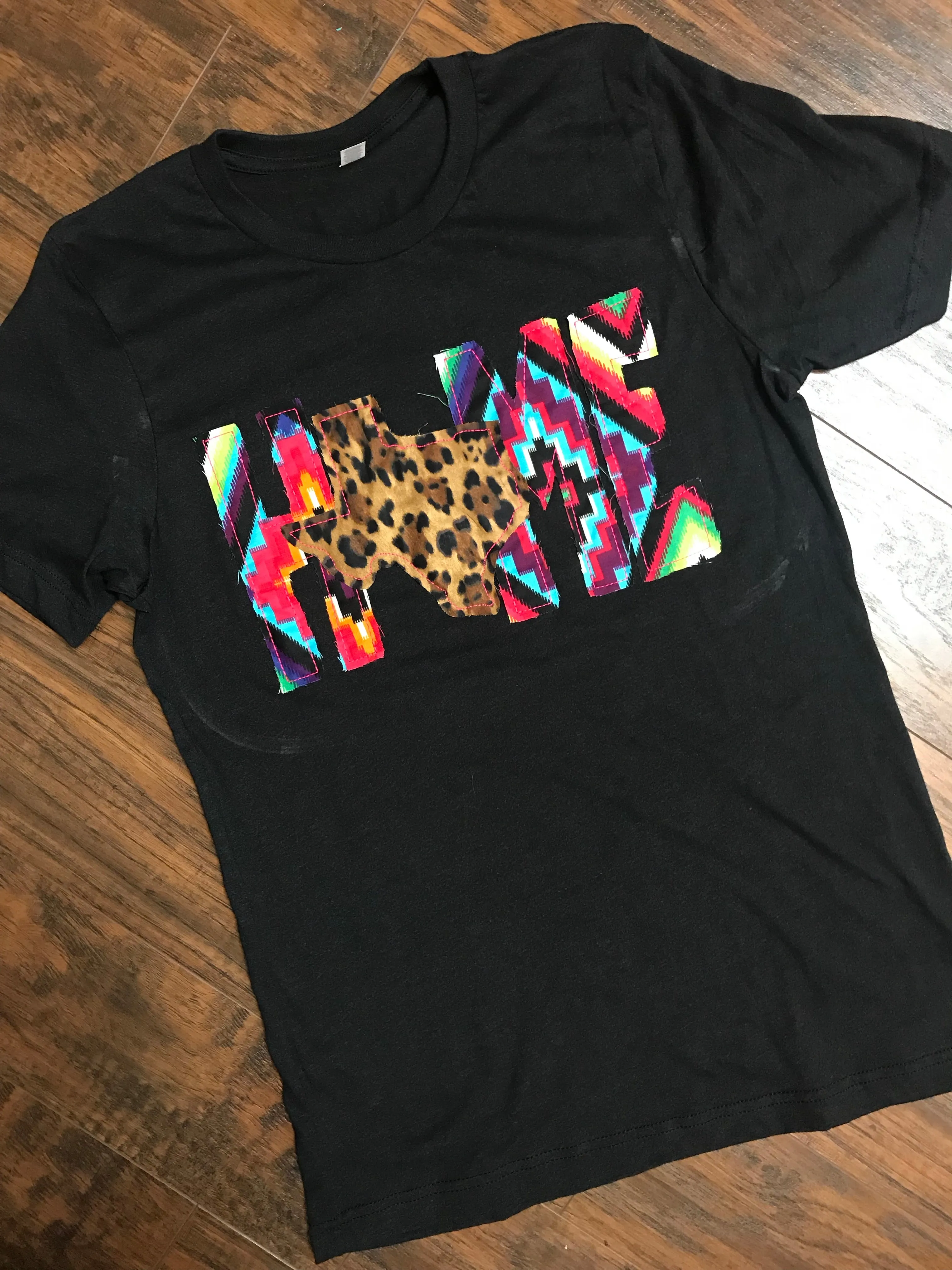 HOME shirt with Aztec and Leopard State