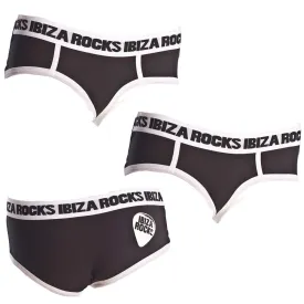 Ibiza Rocks Women's Cotton Boyfriend Brief 3 Pack