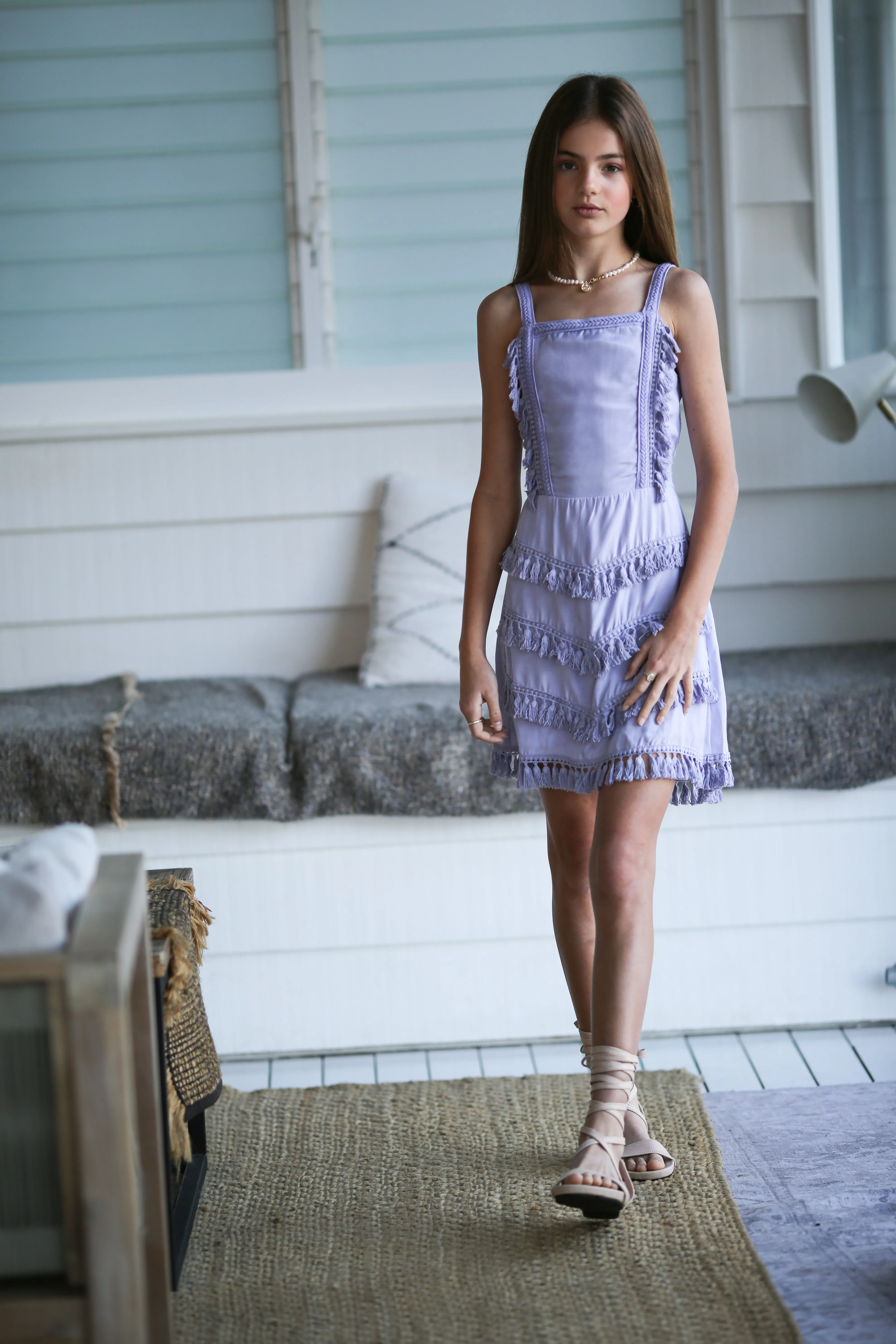 Juno - Tween Mini Dress Lavender