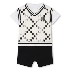 Karl Lagerfeld Baby Boys Preppy Romper