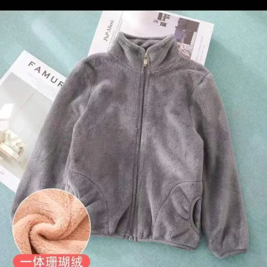 Kids Girls Jacket Coats Autumn Winter Soft Polar Fleece Hoodies Jacket Boys Coat Warm Children Outwear Teenagers 7 8 9 10 Years