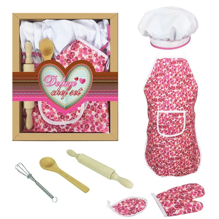 Kitchen Toy Girl Set Baking Tool Apron