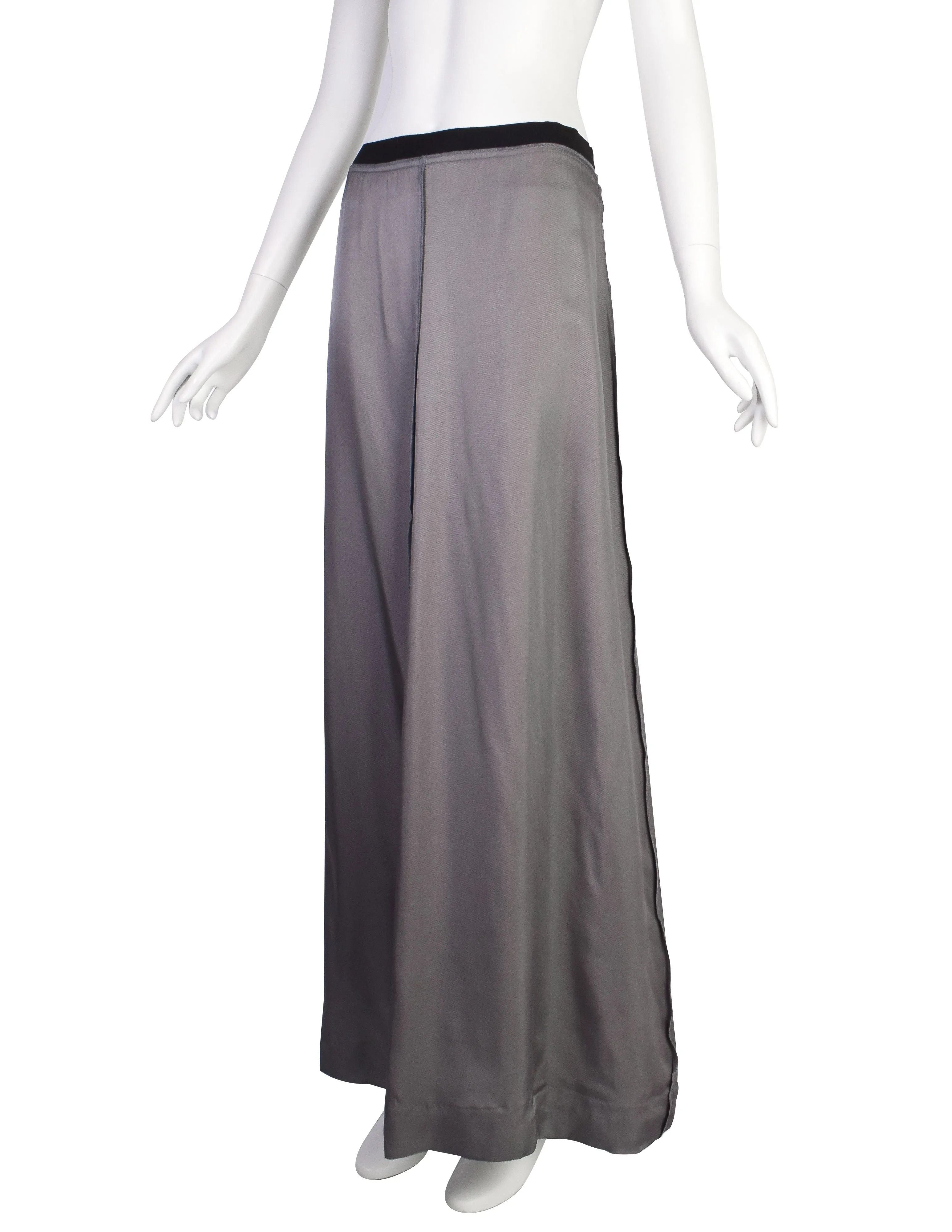 Martin Margiela Vintage AW1995 Deconstructed 'Lining' Inside Out Steely Grey A Line Maxi Skirt