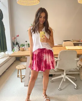 MINI SKIRT "MARBLE" RASPBERRY