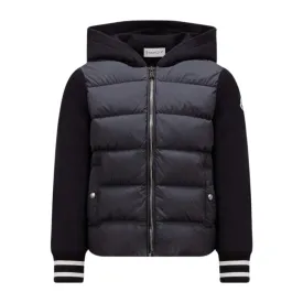 Moncler Padded Black Zip-Up Hoodie