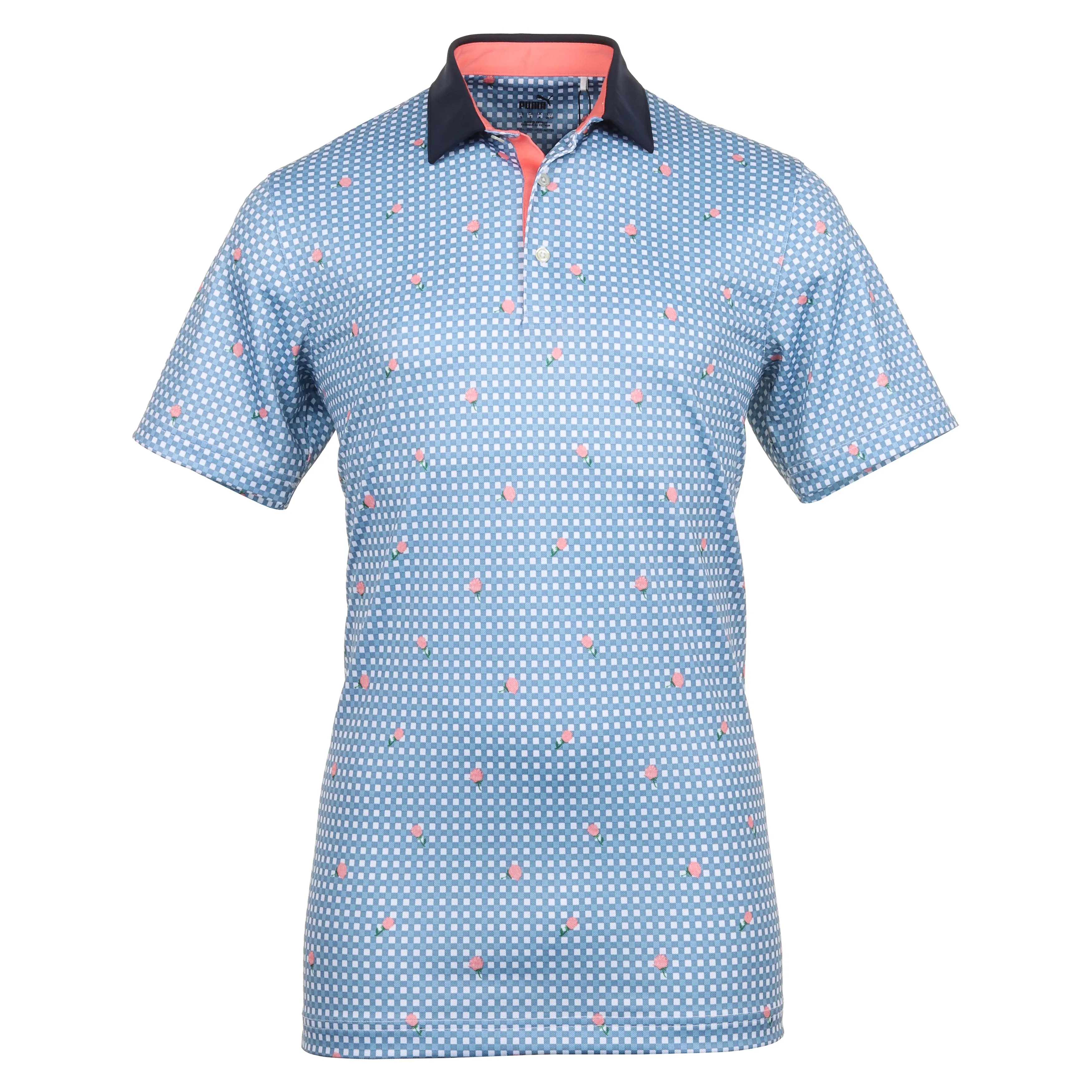 Puma Golf Gingham Pique Polo Shirt