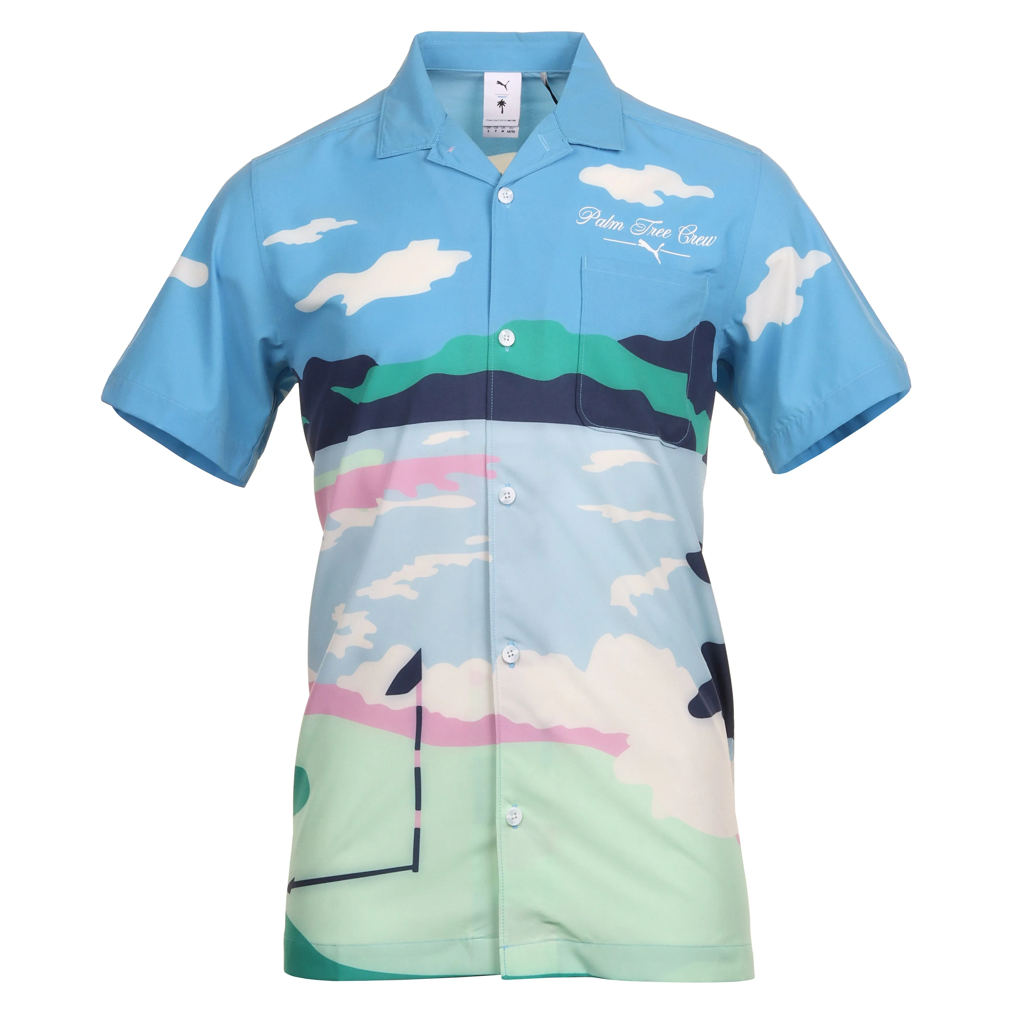 Puma Golf x PTC Open Collar Print Shirt