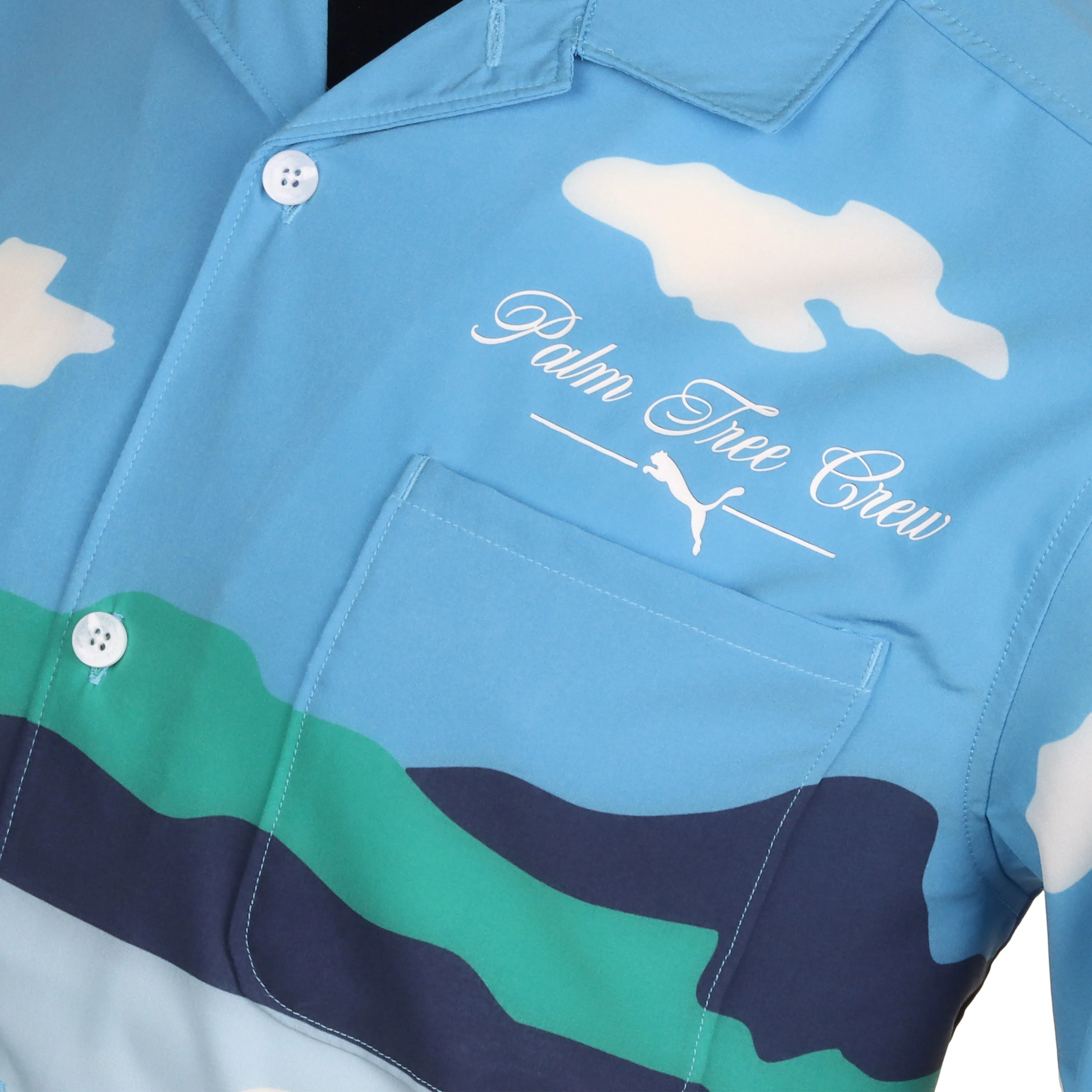 Puma Golf x PTC Open Collar Print Shirt