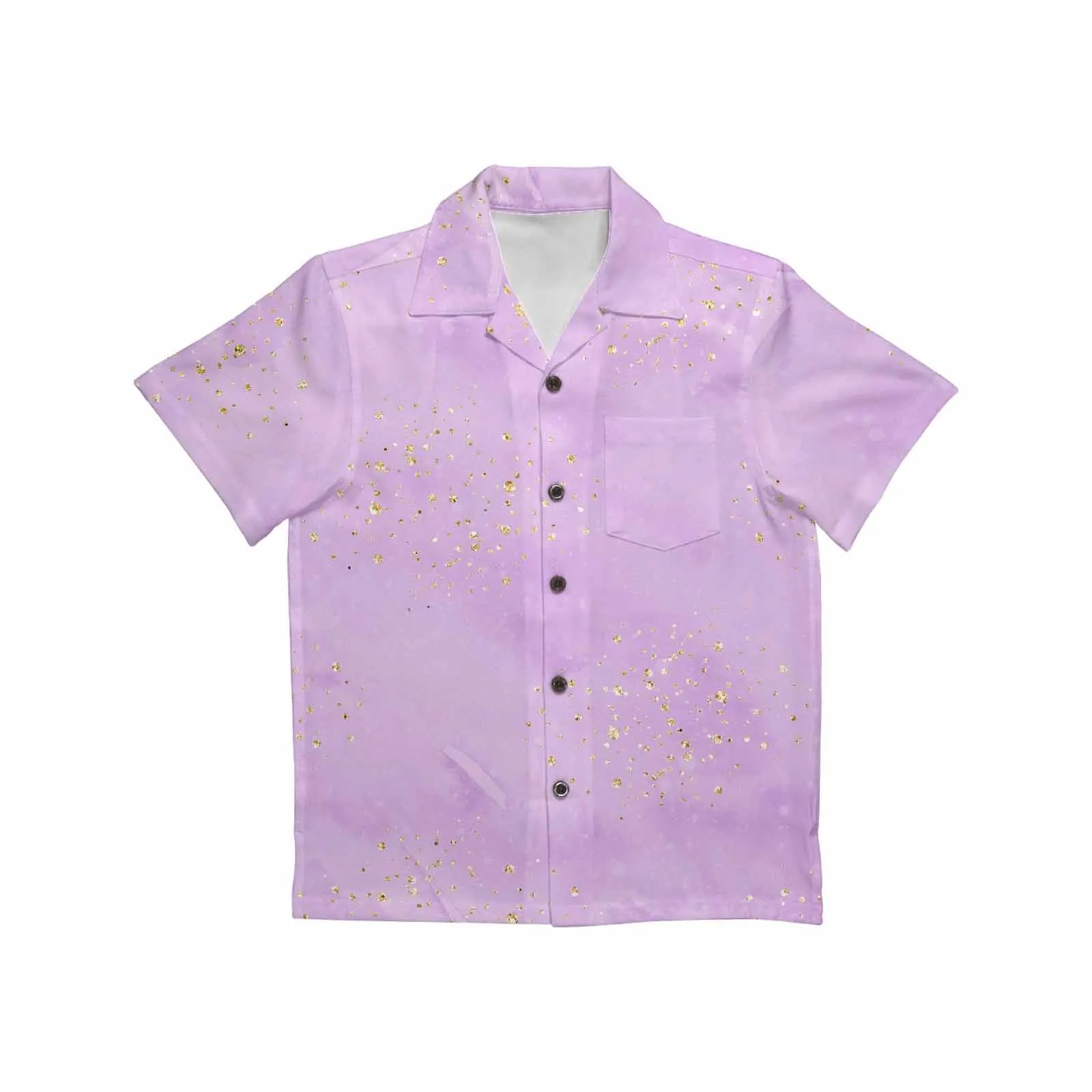 Purple  Little Boys Hawaiian Shirt