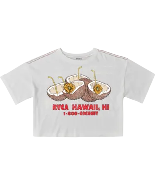 RVCA Happy Hour Boyfriend Crop Tee - Vintage White