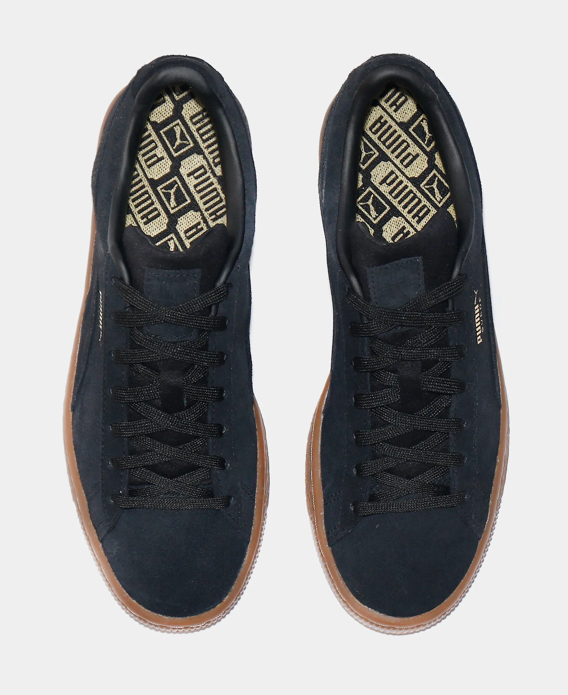 Suede Gum Grade School Lifestyle Shoe (Black/Tan)