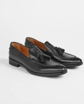 Tassel Leather Loafer- Black