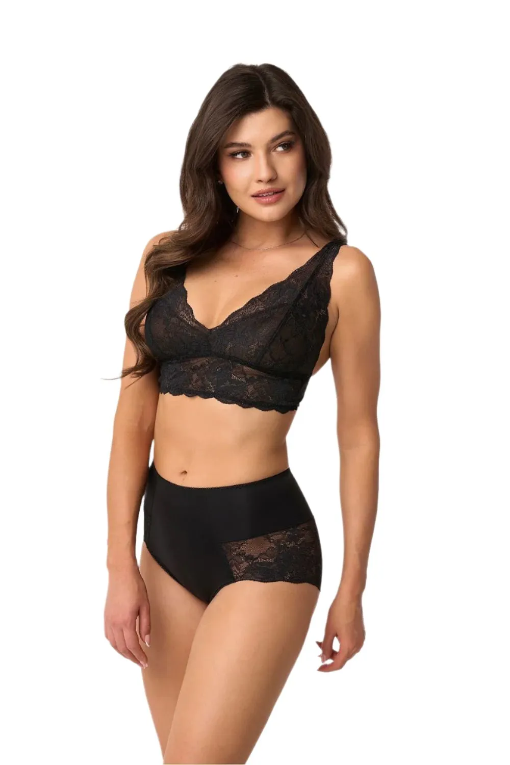 TEEK - Subtle High Waist Sheer Panel Panties