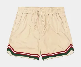 Trim Hybrid Mens Shorts (Tan)